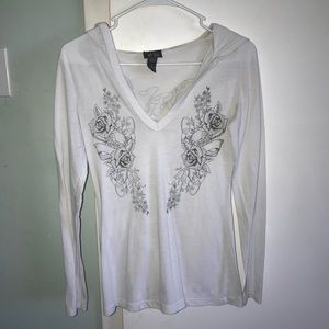 Long sleeve hoodie top